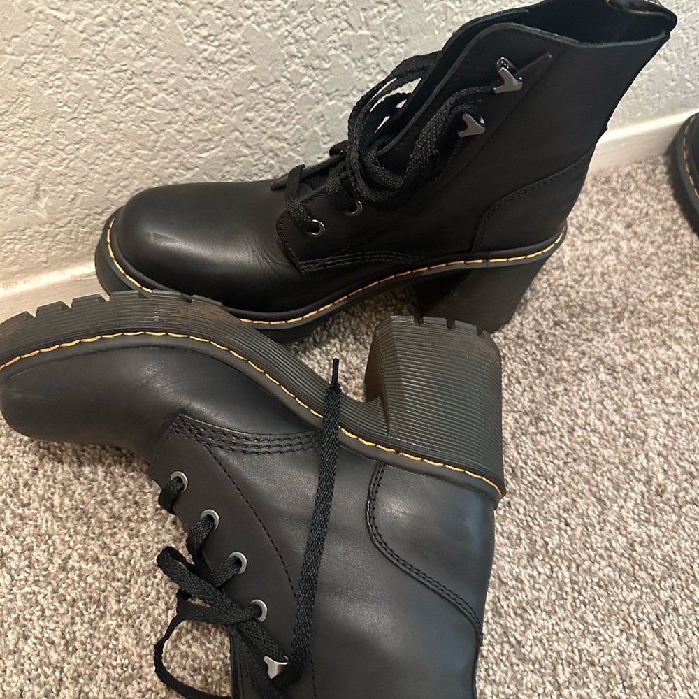 Dr. Martens Classic Black Leather Boots - Picture 3 of 3